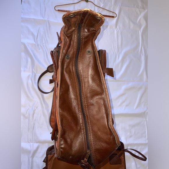 LAND Vintage Leather Garment Bag Luggage +small case - Picture 16 of 17